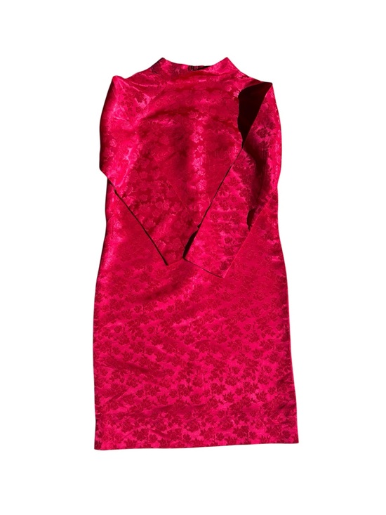 Papell Boutique Dresses & Skirts - Papell Boutique Hot Pink Long-Sleeve 100% Silk Jacquard Sheath Dress Size Small